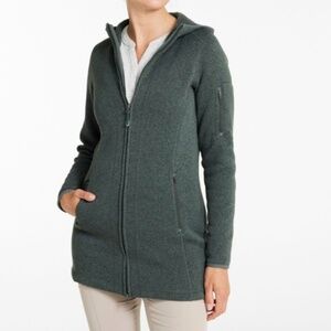 Women's L.L.Bean Sweater Fleece Coat XS Burgundy